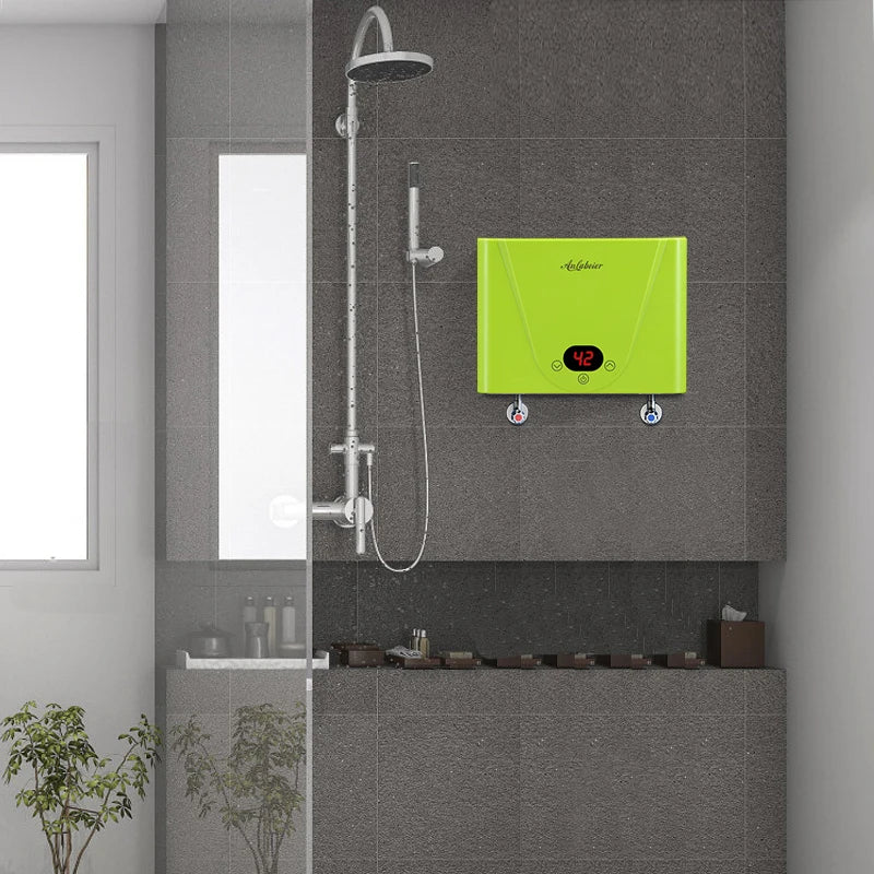 Modern Compact Instant Water Heater Calentador De Agua Electrico Para El Bao LED Digital Display 5500w 220v