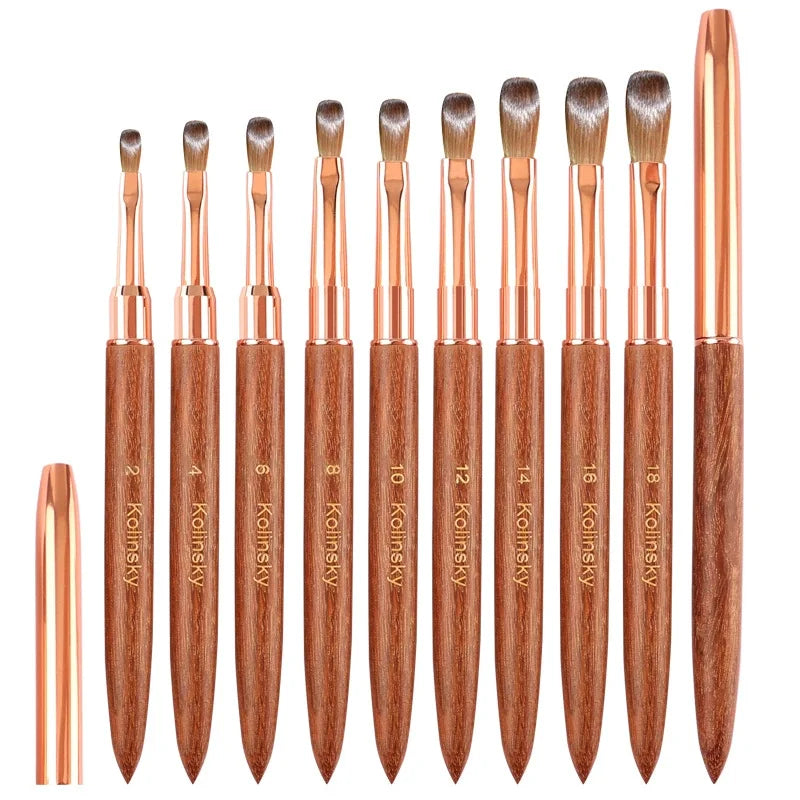 Top Quality Wood Handle Germany Kolinsky Nail Brushes Professional Sable Nail Brush for Acrylic MegaBDM