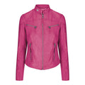 Wholesale Motorcycle Genuine Sheep Leather Jacket for Women's Ladies Cropped Bomber Style Fashion Spring Leather Jacket Women