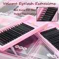 Cashmere Lash Supplies Matte Black Lash Trays Fluffy Cashmere Mink Eyelashes Private Label Velvet Volume Eyelash Extension