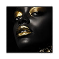 Wholesale Modern Home Hot Selling Golden Wall Painting Girls African Black Woman Canvas Art Prints for Interior Design Projects MegaBDM