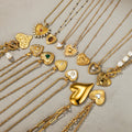 Non-Tarnish 18K Gold Plated Romantic Link Chain Women's 316L Stainless Steel Key Shaped Pendant Freshwater Pearl Necklace