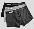 Customized Men's Underwear Shorts Solid Knitted 100% Cotton Plus Size Boxer Briefs Logo Waist Breathable Eco-Friendly