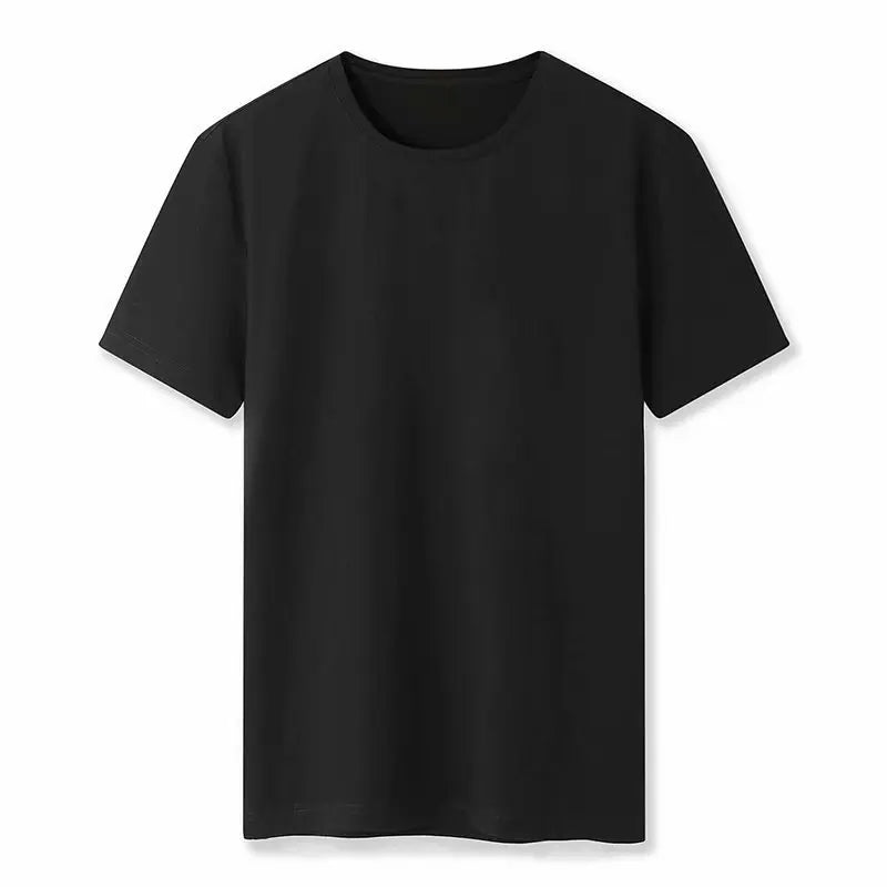 Bangladesh China Factory Price Custom Logo Embroidery 180g CVC Short-sleeved Round Neck Breathable Short-sleeved T-shirt