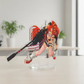 Personalized Logo Rainbow Clear Acrylic Shaker Stands UV Printing Cartoon Anime Glitter Epoxy Keychains Acrylic Standee Custom