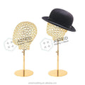 Astrid Gold Hollow Adjustable Mannequin Head Display Cap Hat Stand for Shop
