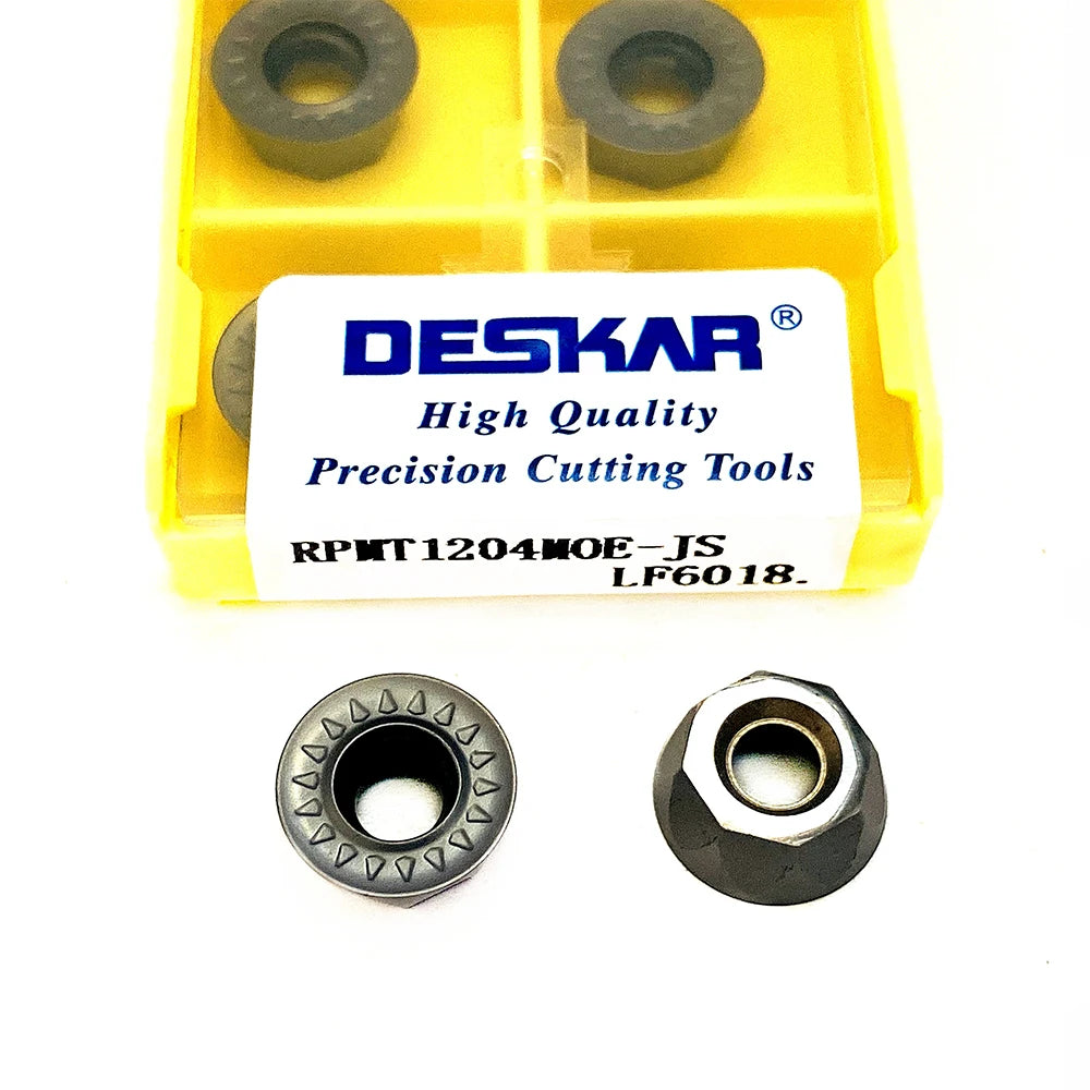 DESKAR 10P RPMT RDMW RDMT 08T2MOE 1204MO Carbide Indexable Insert CNC Round Milling Cutter Insert Face Mill for Stainless Steel MegaBDM