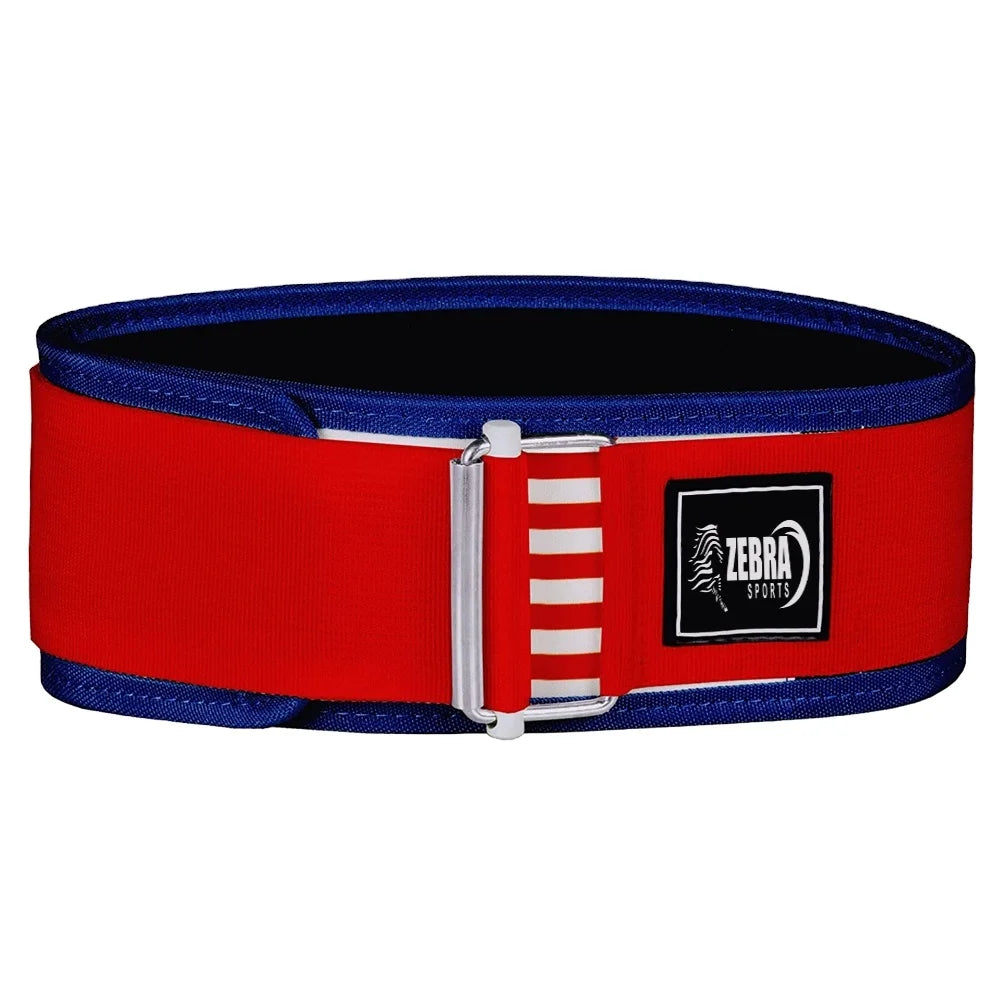 Premium ZEBRA SPORTS Durable Nylon 4 Inch Quick Locking Back Support Belt Custom Made Cross Training Weight Lifting Equipment