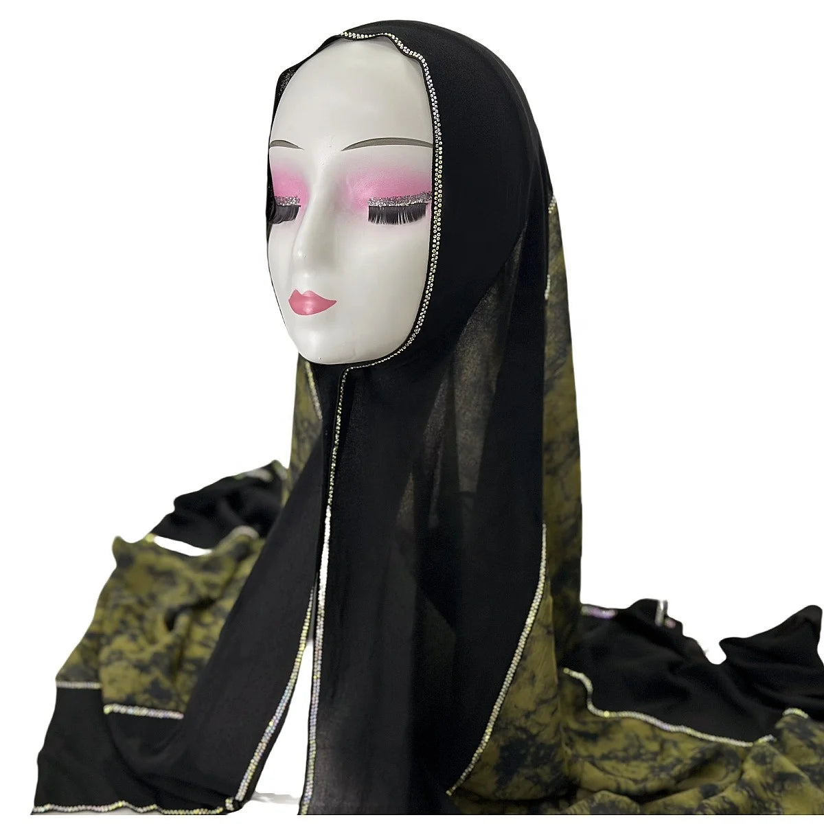 Modest Muslim Elegant Chiffon Floral Hijab Malaysia Easy to Wear Comfortable Scarf Hijabs for Women H350