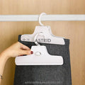 White Durable Space Saving Flexible Stackable Plastic Hanger for Clothing Store with Wardrobe Storage