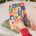 24 Days Punch Out Countdown Blind Box Foldable Advent Calendar Box Empty Christmas Countdown Gift Packaging for Toy Snack Candy MegaBDM
