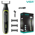 VGR One Blade Waterproof Hair Beard Trimmer Body Pubic Bikini Razor Facial Electric Shaver Rechargeable For Men & Women V-017