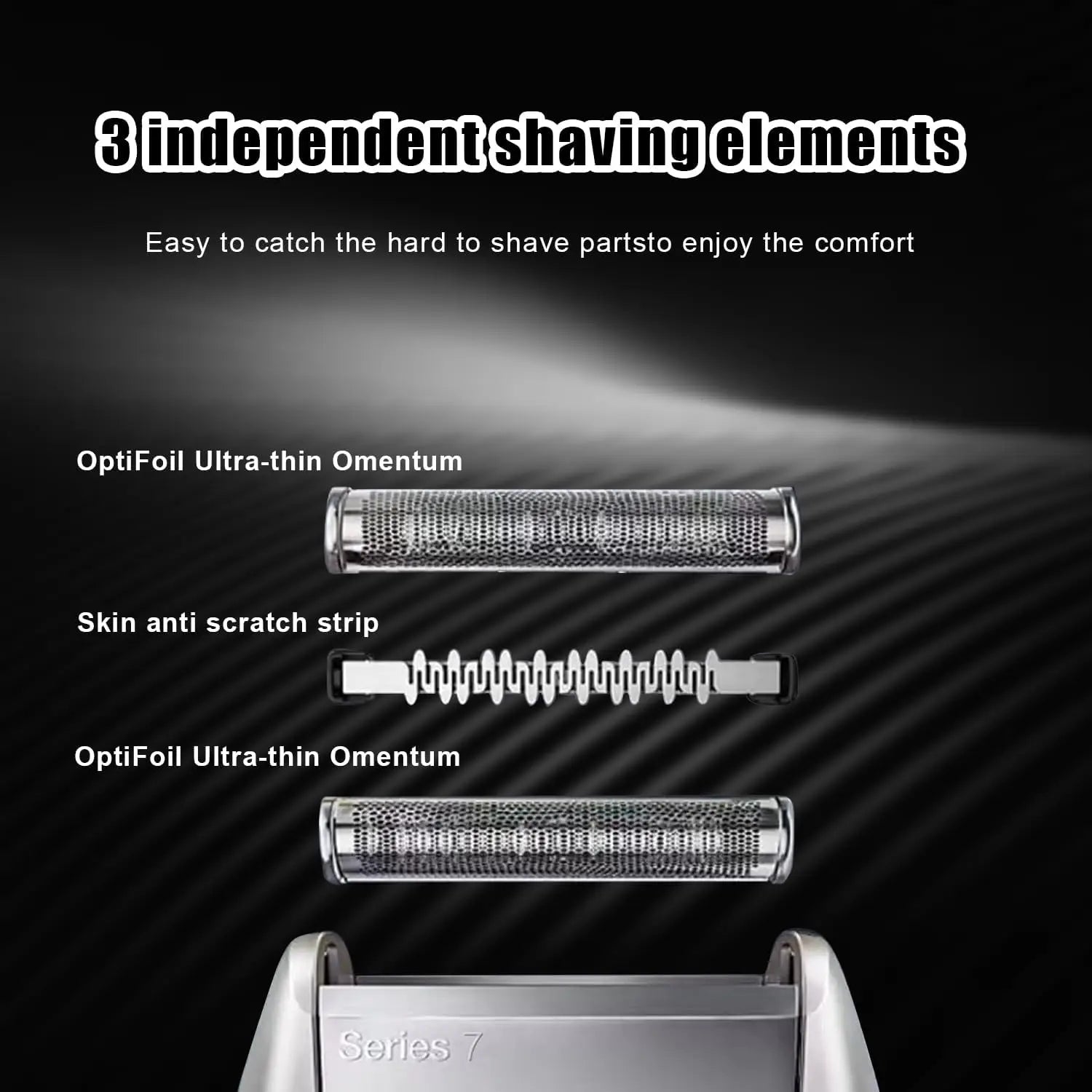70S 7 #Replacement Head for Electric Foil Shaver, Compatible with Braun 7 790cc 760cc 750cc 720 799 797