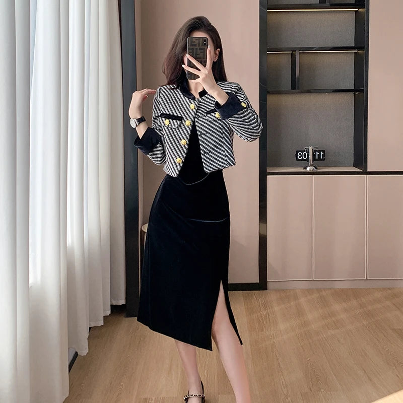 Fall Elegant 2 Piece Set for Women Top And Floral Printed Set Ropa Wholesale