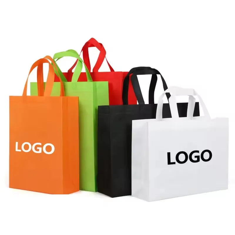 Ecobag Supermarket Manufacturer Fabric Nonwoven Bag with Logos pp Nonwoven Shopping Bag Custom Nonwoven Bag