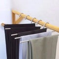 Plastic Stainless Steel Non-slip Durable Single Tier Pant Hanger for Bathroom Kitchen Living Room Clothing Display
