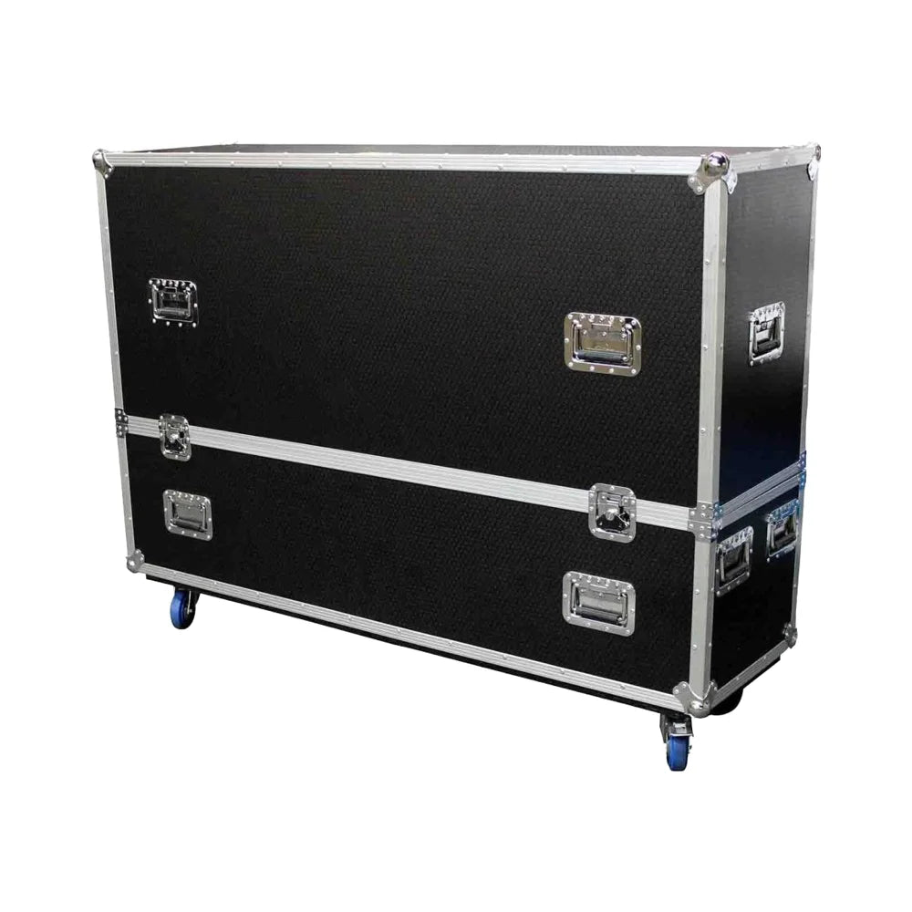 X-BASON LED-LCD-Plasma TV Dual 70" to 80" Adjustable Flight Case W-4" Casters