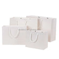 Custom Luxury Clothing Retail Packing Bag White Gift Bag Paper Shopping Packaging Bag