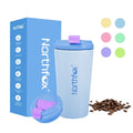 Custom Logo Double-Walled Stainless Steel Coffee Mug Leak-Proof Recyclable Travel Insulated Coffee Tumbler Mug with Lid