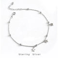GP Satellite Anklet Sterling Silver 925 Platinum Plated Beaded Anklets Star Charms Pendants Permanent Jewelry Chains Wholesale