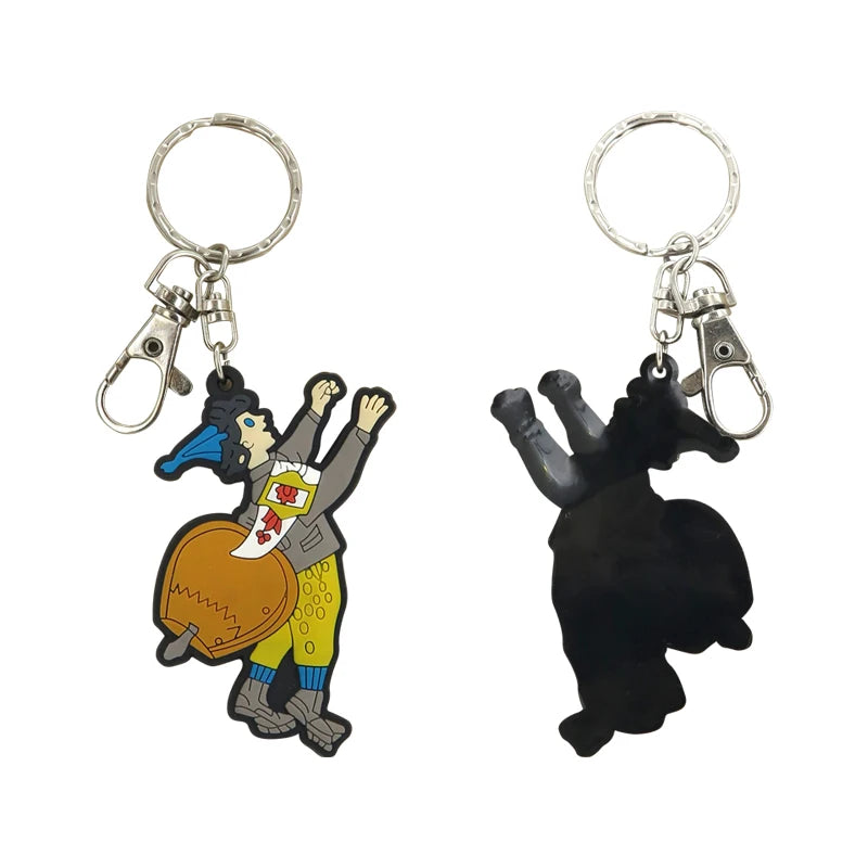 Upgraded Material Customized Classic PVC Cartoon Keyring Plastic Keychain Anime Rubber Key Chain