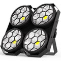 U`King 4x100W Cool White & Warm White COB LED Par Lights 4 Eyes Blinder DMX Control Audience Stage Light Ffor DJ Disco Party MegaBDM