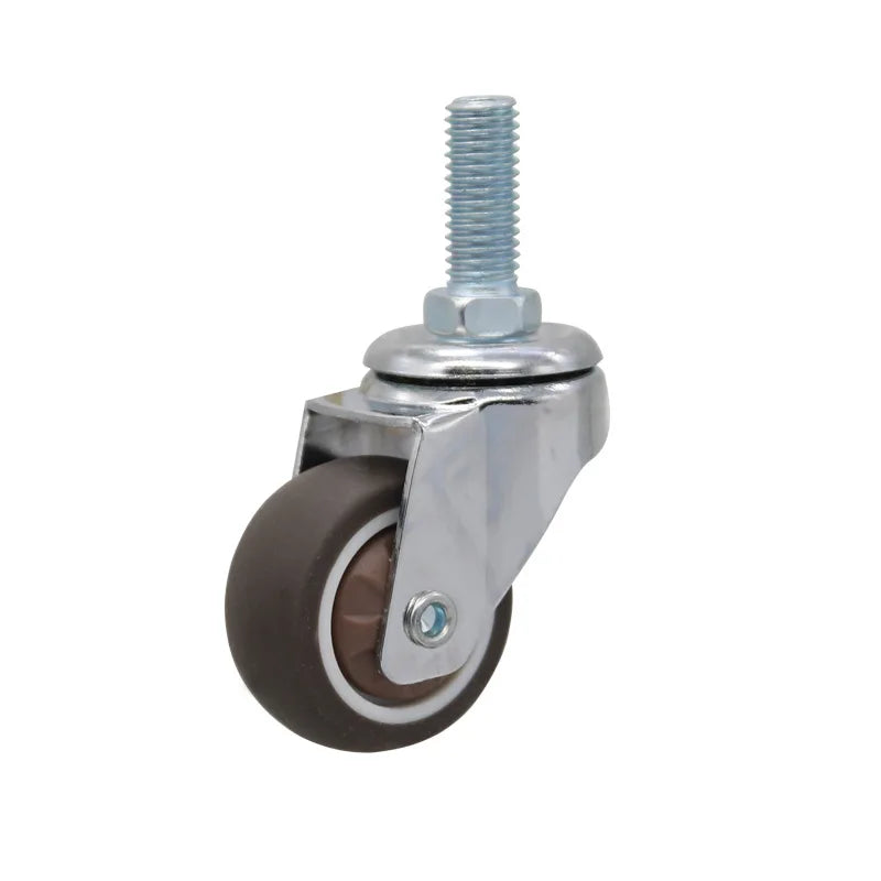 TPR Casters 1/1.25/1.5/2 Inch Swivel Brake 30kg Load Capacity for Gym Bathroom Living Room Furniture Shelves-Durable MegaBDM