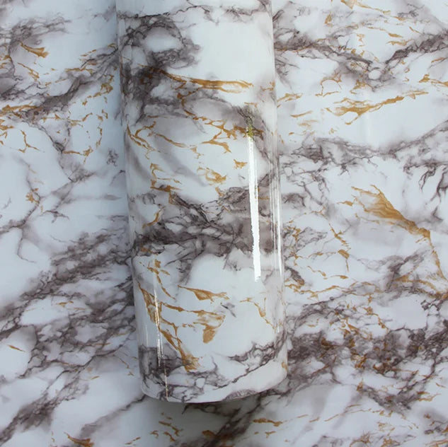 UDK Popular Marble Wall Papers PVC Waterproof Wallpaper Self-adhesive Paper for Wall & Furniture Decoration