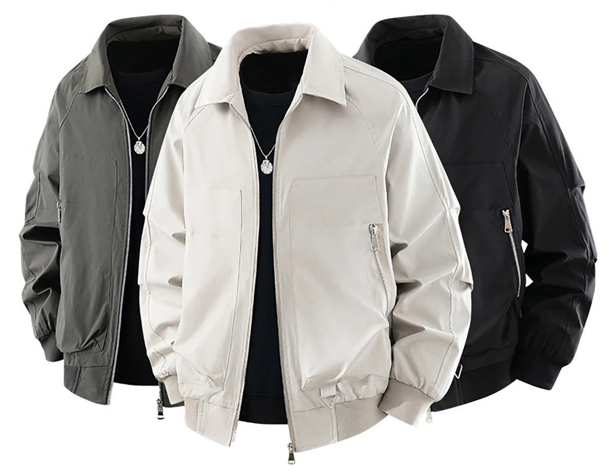 Oem Customized logo Design Trendy Brand Lapel Workwear Administrative Baseball Uniform Style Casual Men's Jacket MegaBDM