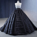 Jancember 231110 Shiny Contrast Color Strapless Empire Ball Gown Evening Dresses