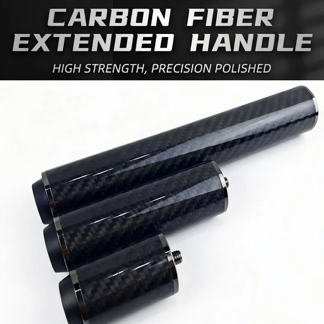 8 Inch 3K/12K Carbon Fiber Professional Adjustable Lightweight Pool Cue Extension Durable High Strength Rear Snooker Billiard