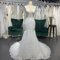 Jancember LSSG036 Princess Illusion Sleeveless Mermaid Wedding Dresses