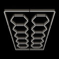 220V Dimmable Hexagonal LED Honeycomb Light for Garages Good Heat Dissipation Portable Factory Direct Sales MegaBDM