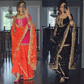 New Designer Women's Farshi Salwar Suit Top Dupatta-Wrinkle Free Quick Dry Malay Silk TENNECY Brand Party Style for MegaBDM