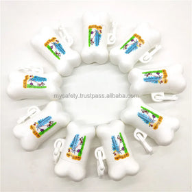 Customized Simple Eco-Friendly Plastic Dog Poop Bag Holder Dispenser Printed Design Reusable Biodegradable Waterproof Durable