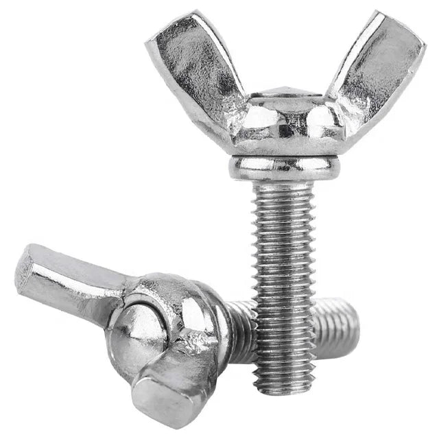 Hot Sale M3 M5 M6 M8 304Stainless Steel Carbon Steel Butterfly Machine Industry Fastener Screw Wing Bolt