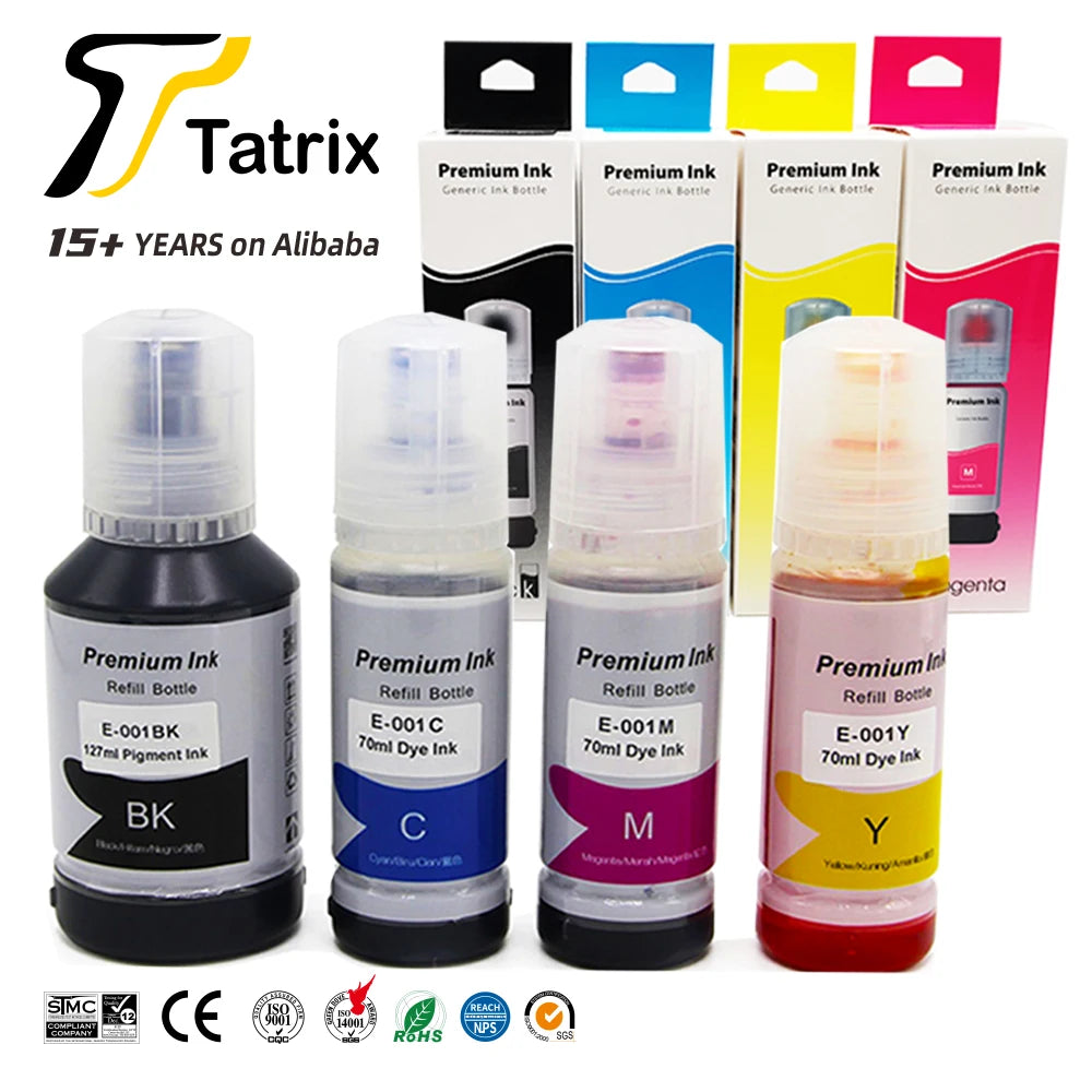 Tatrix epson 001 ink 001 dye Ink Refill Kit for Epson Refill ink L4150 L4156 L4160