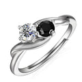 Affordably GRA Certified Moissanite Diamond Fine Women Jewelry Silver 925 Black Stone Cross Engagement Ring Destiny Jewellery