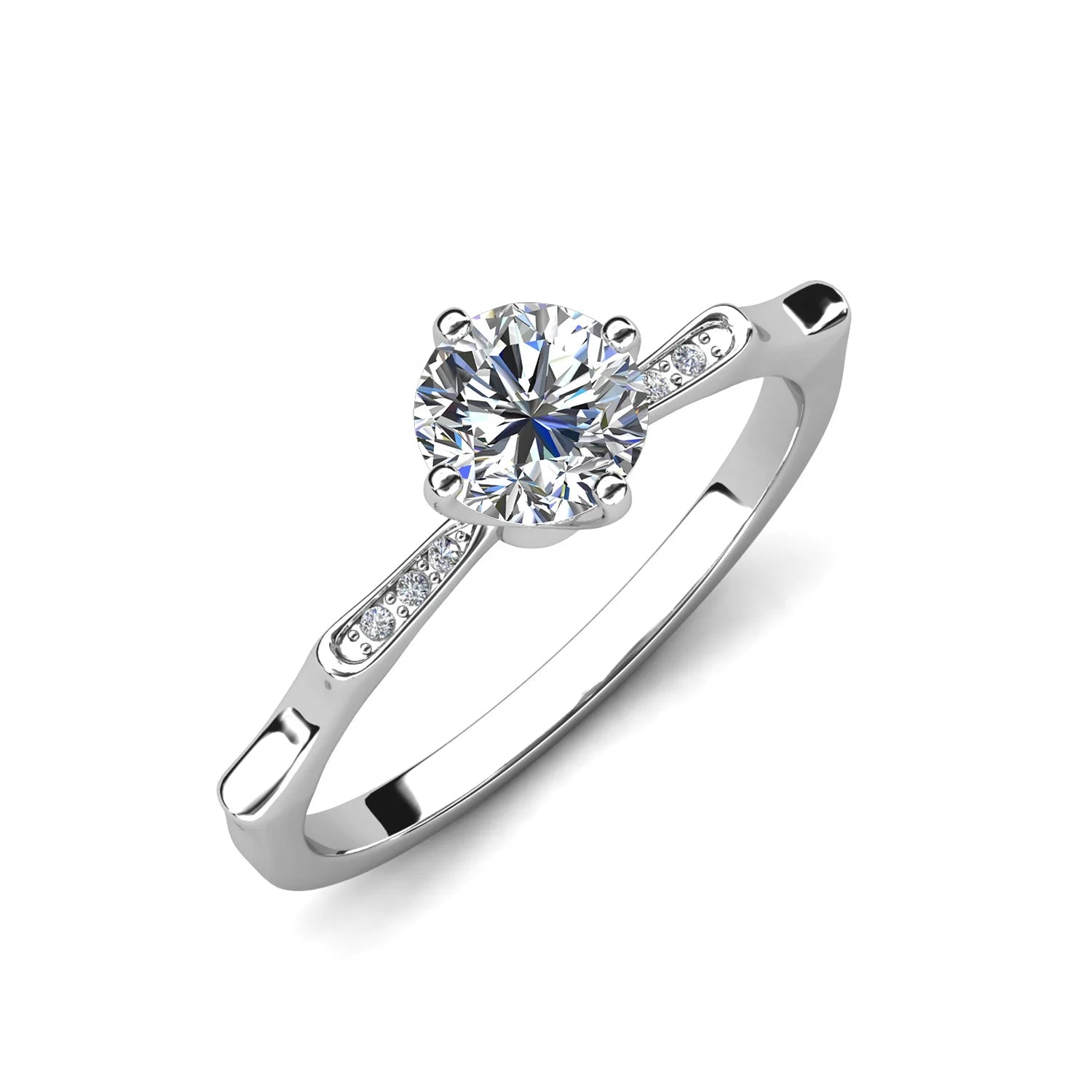 GRA Certified 1ct Moissanite Diamond 925 Sterling Silver Wedding Engagement Ring Accessories Women Jewelry Destiny Jewellery