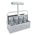 8-Cell Galvanized Iron Soil Block Maker | Double Row Manual Soil Block Press with Interchangeable Seed Block Caps