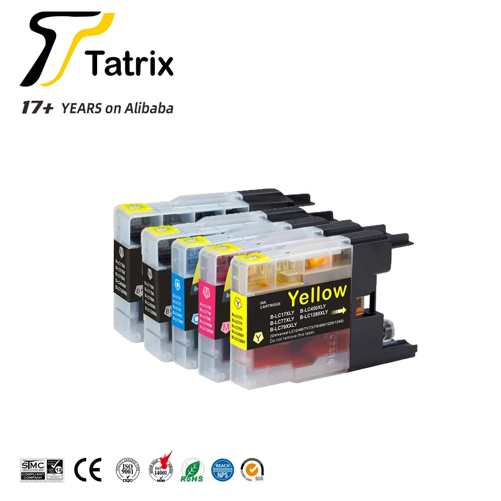 Tatrix brother LC17 LC77 LC79 LC450 LC1280XL Compatible Ink Cartridge for MFCJ6510DW MFCJ5910CDW J432W MFC-J6910CDW MegaBDM