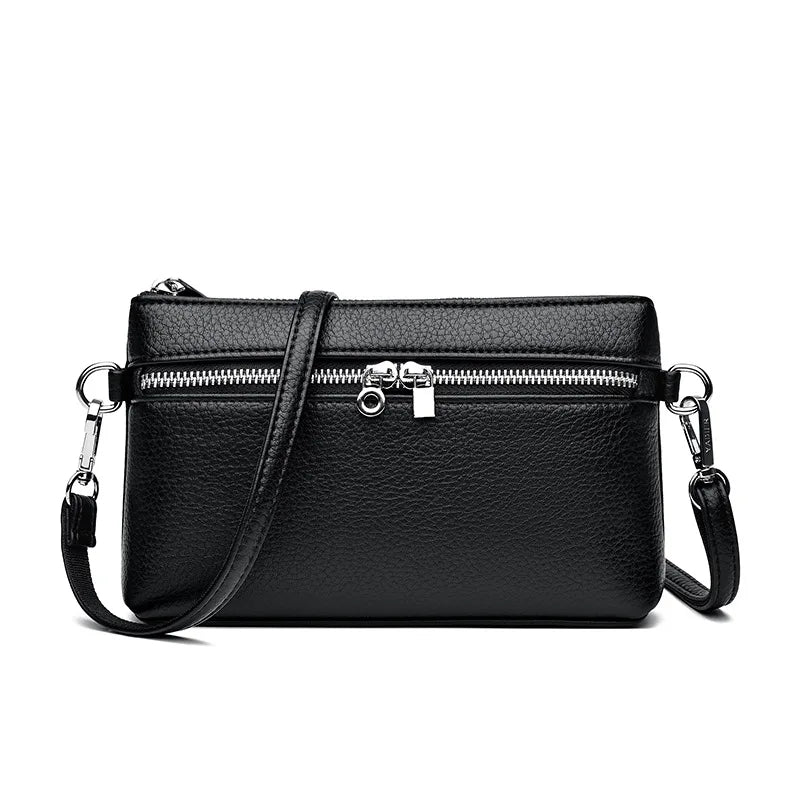 Luxury Women's PU Crossbody Bags Casual Fashionable Large Capacity Zipper Waterproof