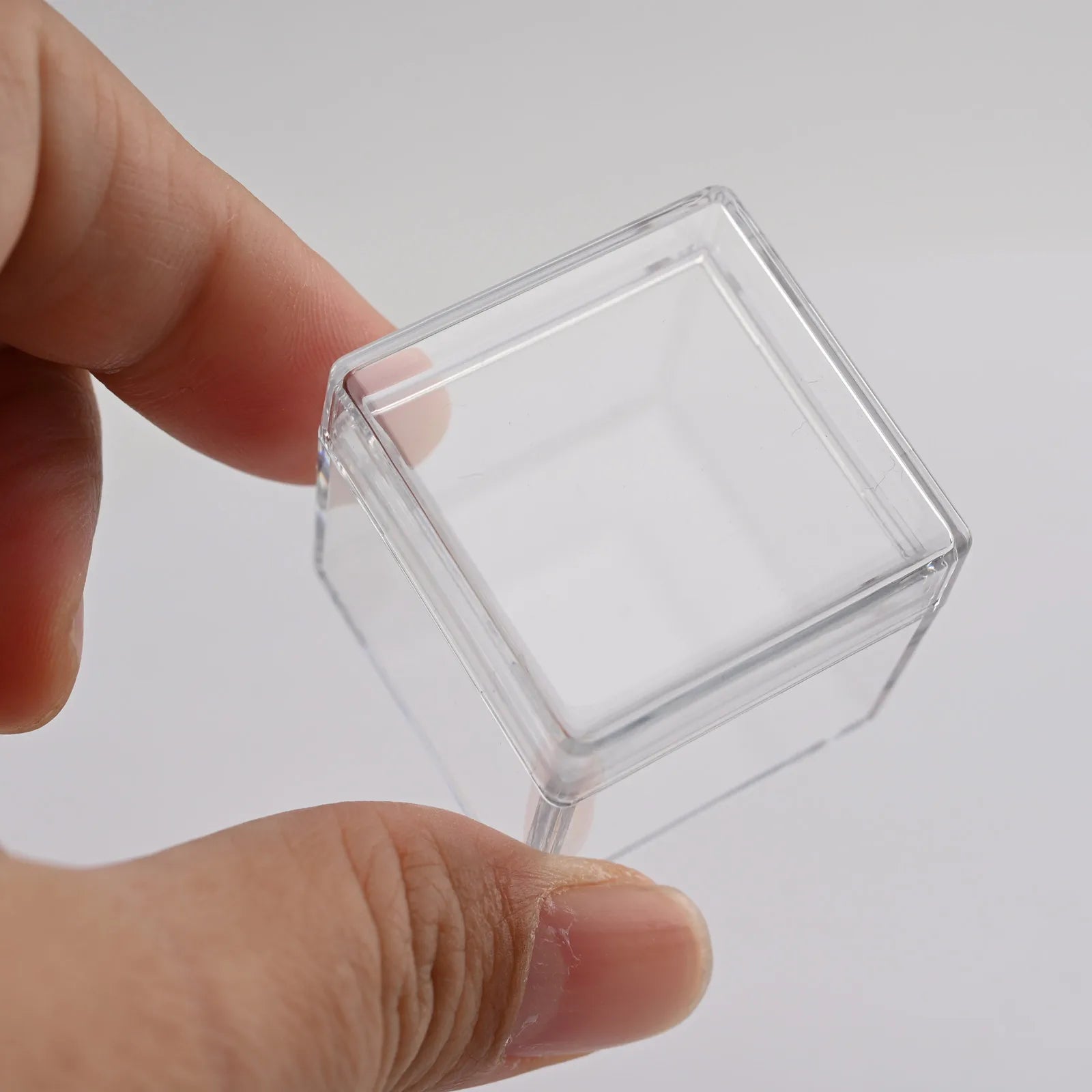 1" 25.4mm Acrylic Box With Lid Clear Display Box for Element CubeJewelry Storage Small Items Displays(5PCS)