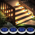 Quality 4-Pack IP68 Waterproof Auto ON/Off Solar Driveway Deck Lights Outdoor Stairs Step Fence Yard Patio Garden LED Lights