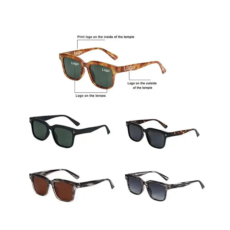 2026 Brand New Polarise UV400 Trendy Unisex Sunglasses Custom Logo Square Stylish Sun Shade Eyewear Glasses