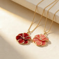 QIKU Gold Plated Link Chain Necklace for Women Unique Floral Leaf Pendant Personalized Jewelry Gift for Ladies Mum Girlfriend