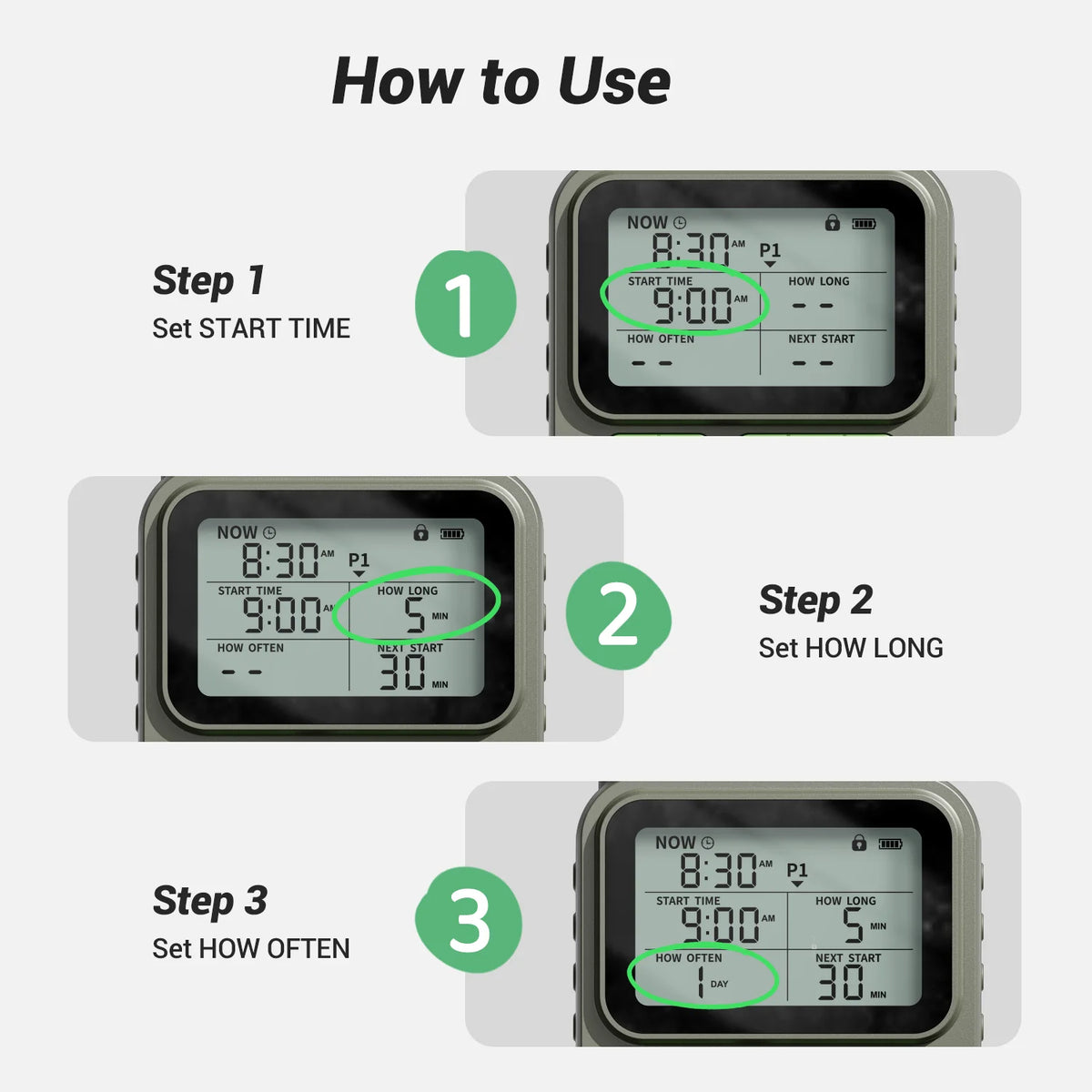 Plastic Garden Water Timer System Controller Water Faucet Hose Timer Garden Water Timers Plastic Irrigation System Farm MegaBDM