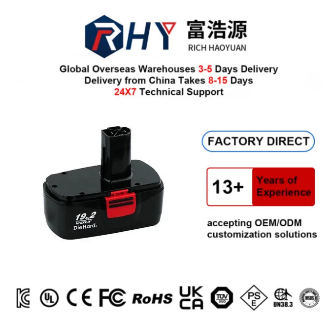 19.2 Volt 5000 MAh Li-ion Replacement Battery 19.2V Powered Tool Set Battery for C3 C3 11375 11376 Cordless Drill MegaBDM