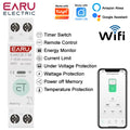 Tuya WiFi Smart Circuit Breaker MCB Timer 1P+N 63A Power Energy kWh Voltage Current Meter Protector Voice Remote Control Switch