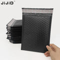 JIJID Black Matte Bubble Padded Envelope Bubble Air Wrap Polymailer Bags Custom Bubble Mailers for Shipping Packaging